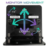 Free-Standing Triple Monitor Stand (Up to 43")